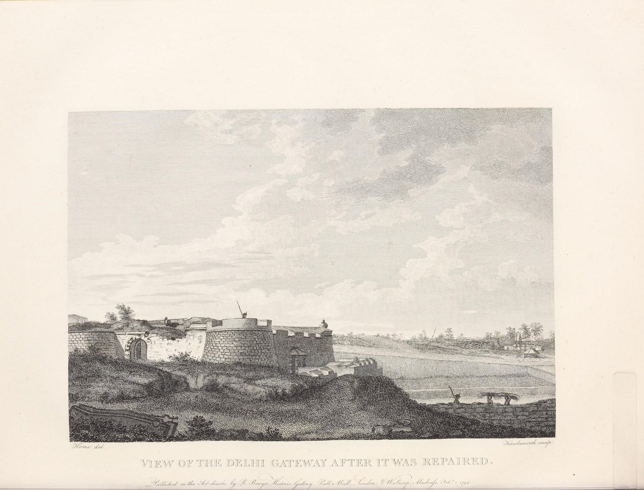 Illustratie uit het boek Geselecteerde uitzichten in Mysore, het land van Tippoo Sultan van Home, Robert en uitgegeven door Published by Mr. Bowyer (gb, 1794) door Robert Home