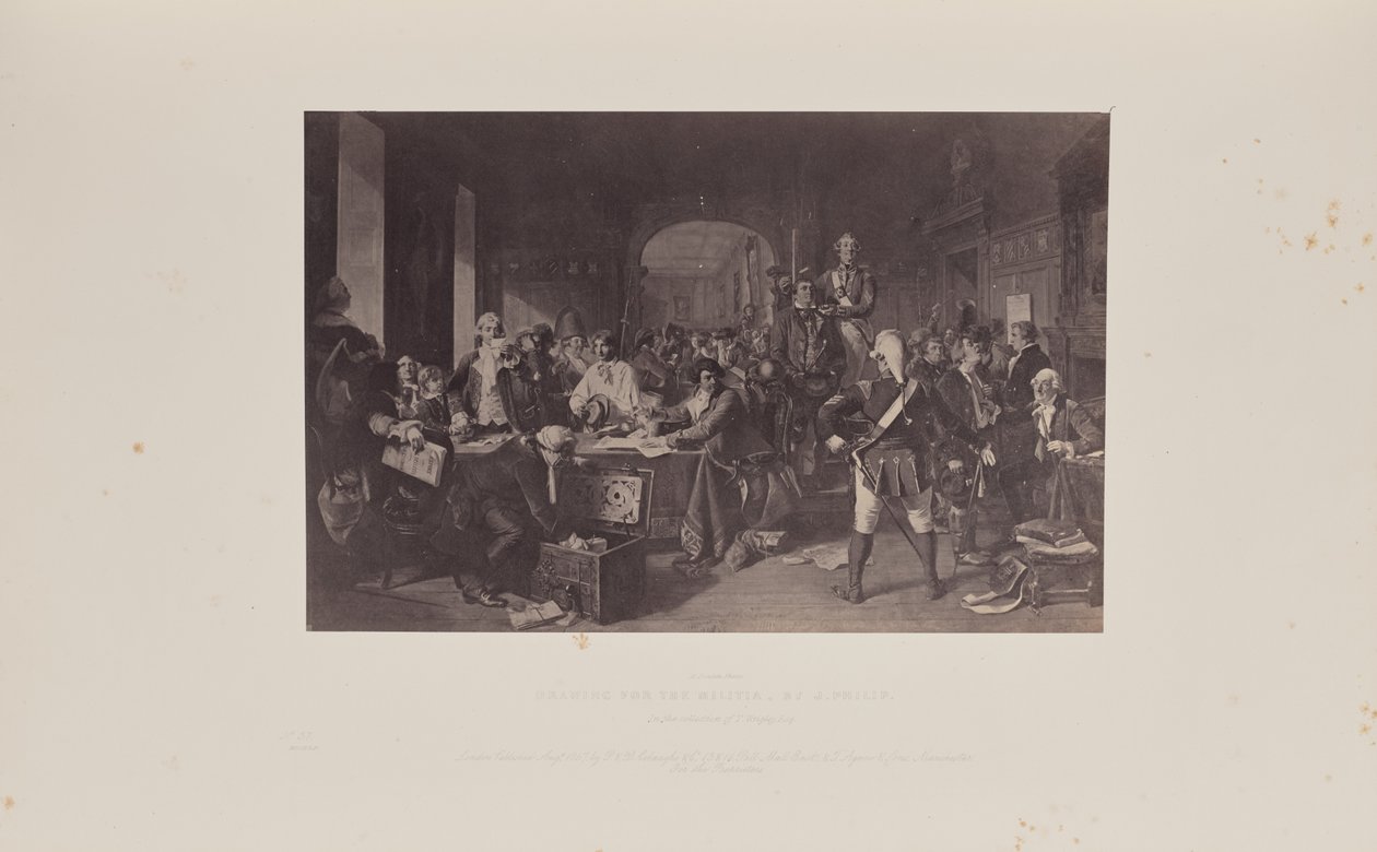 Tekenen voor de militie, door J. Philip [sic] door Robert Howlett