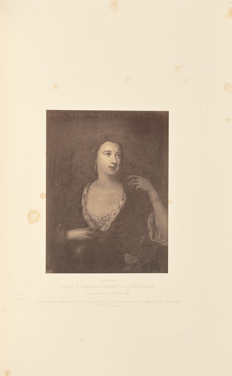 Lady M. Wortley Montagu, door Rusca door Robert Howlett