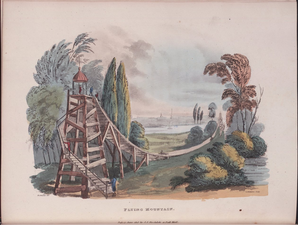 Vliegende berg Montagnes Russes in Klein Rusland, 1815 door Robert Johnston