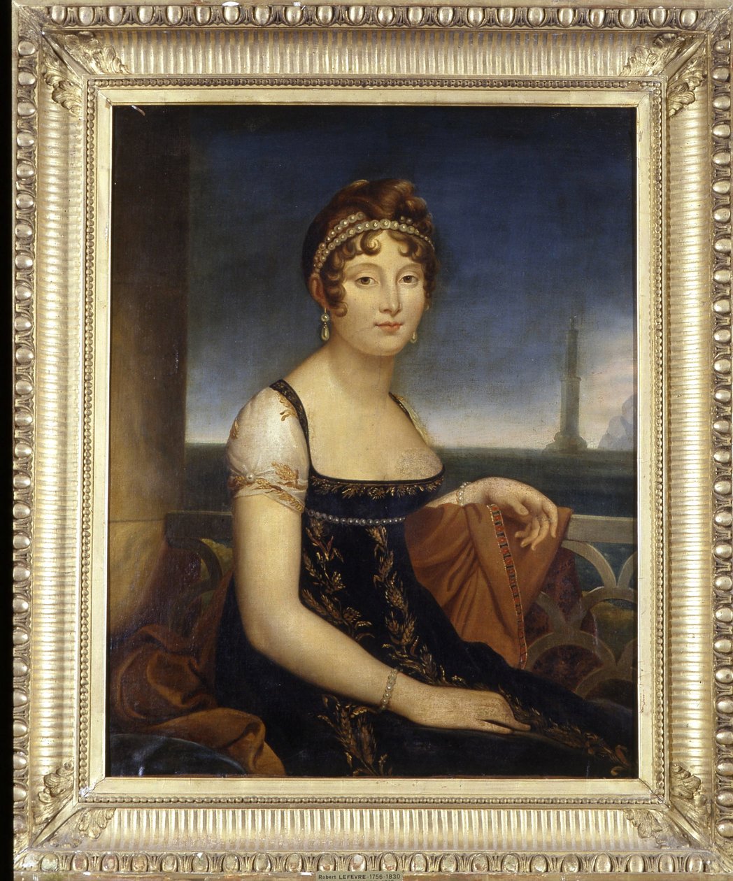 Marie-Paulette genaamd Pauline Bonaparte, Prinses Borghese (zus van Napoleon I) - door Robert Lefevre (1756-1830) door Robert Lefevre