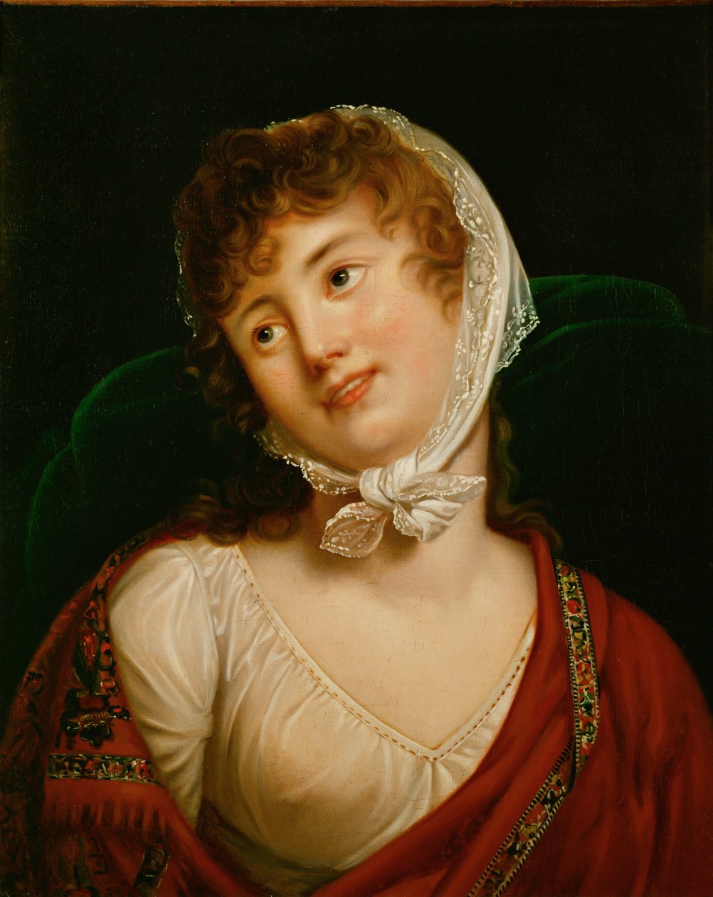 Marie Walewska, Napoleons geliefde en moeder van zijn natuurlijke zoon Alexander ... (olieverf op doek) door Robert Lefevre