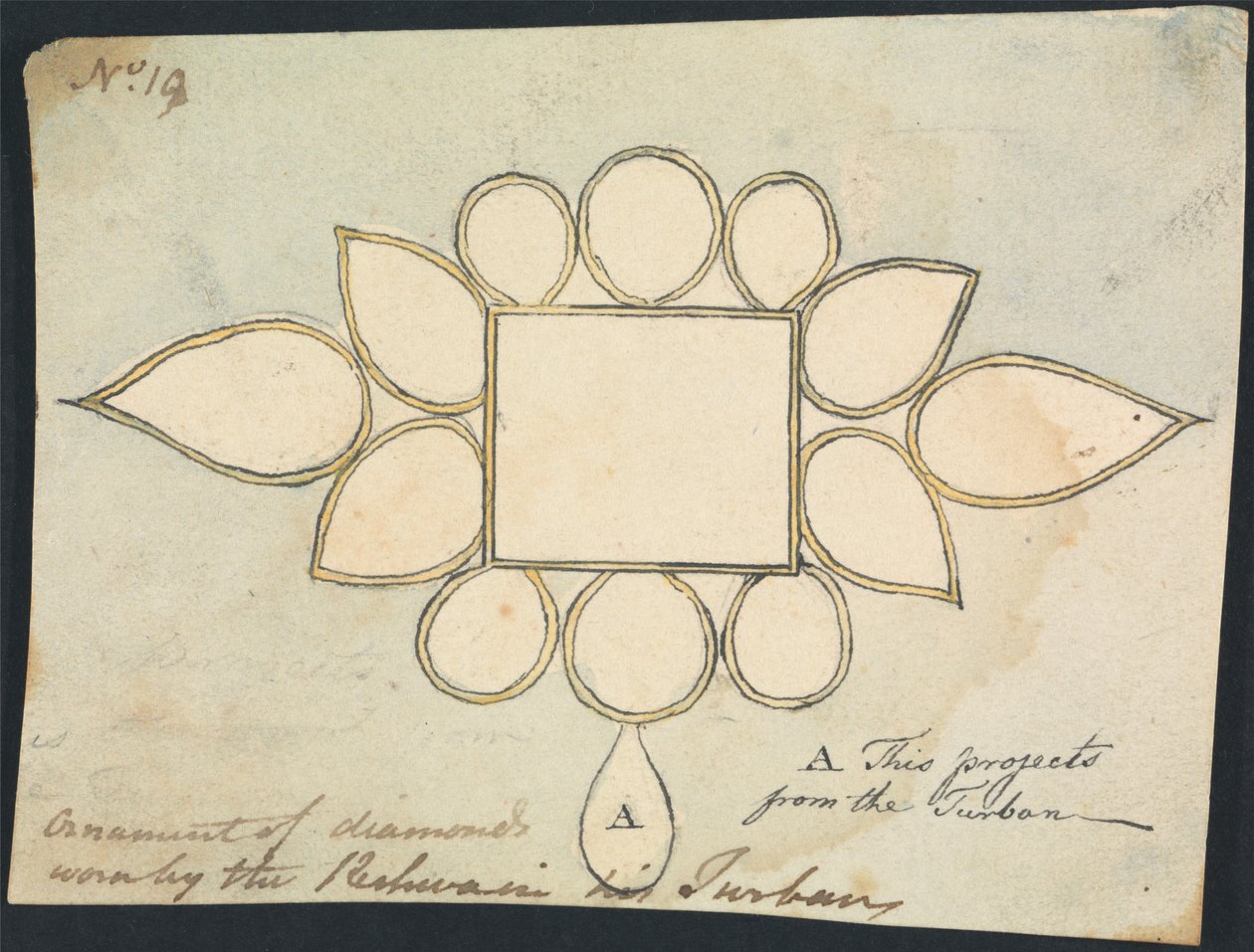 Diamanten ornament gedragen door de Peshwa in zijn tulband door Robert Mabon