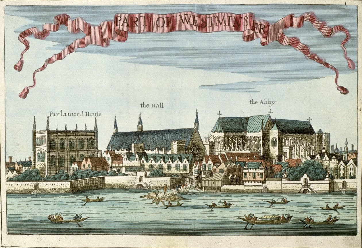 Westminster met de Abdij, Hal en Parlementsgebouw, uit 