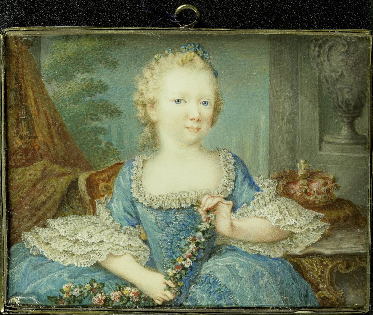 Wilhelmina Carolina (Carolina; 1743-87), prinses van Oranje-Nassau, dochter van Willem IV en zuster van Willem V, als kind door Robert Mussard