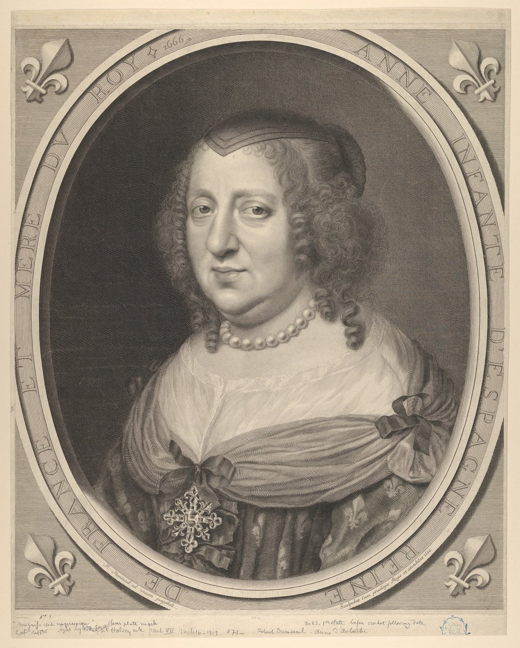 Anna van Oostenrijk door Robert Nanteuil