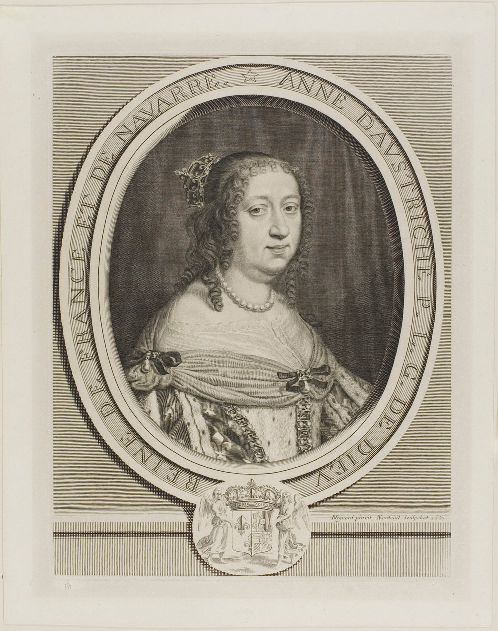 Anna van Oostenrijk, koningin van Frankrijk door Robert Nanteuil