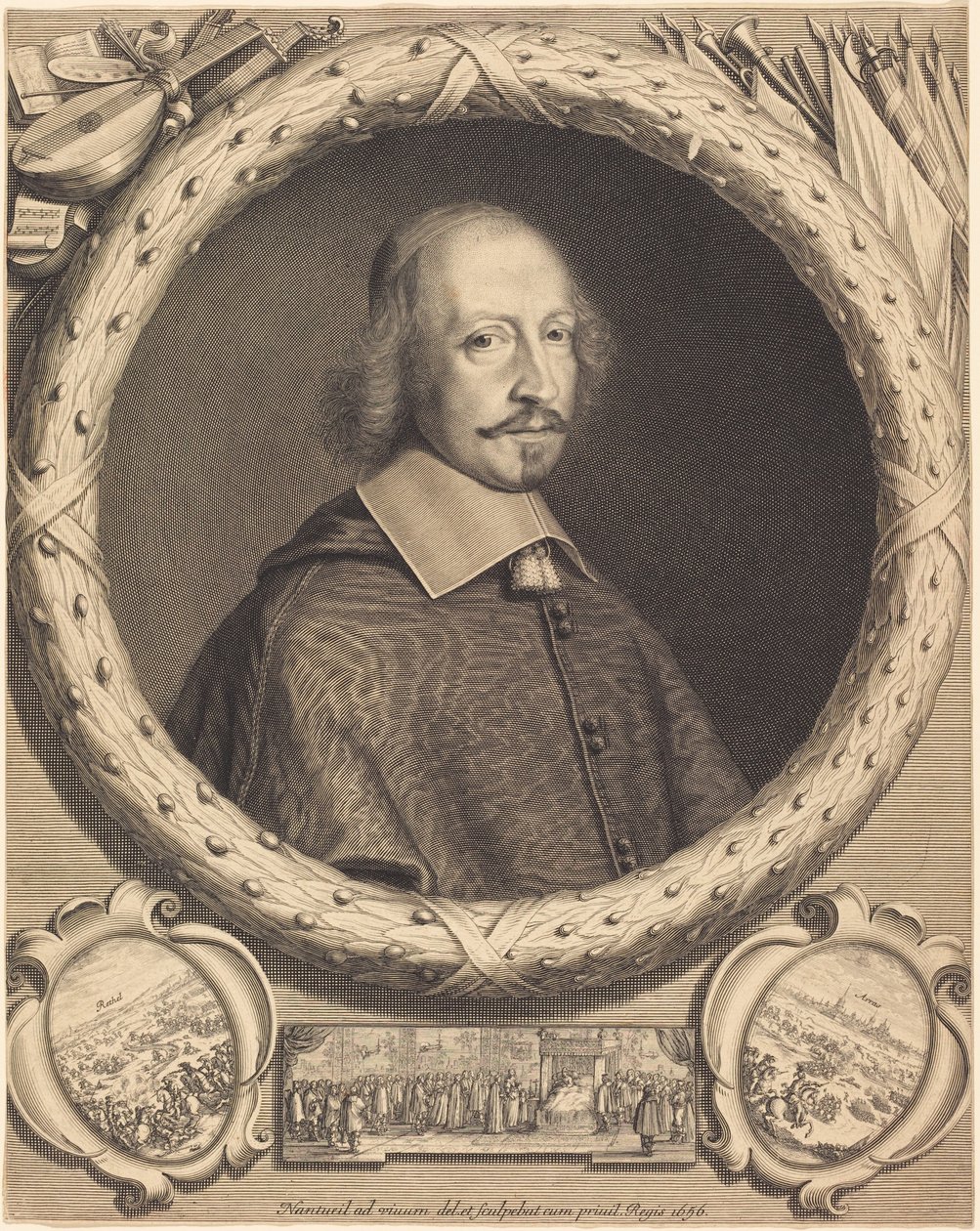 Kardinaal Jules Mazarin door Robert Nanteuil