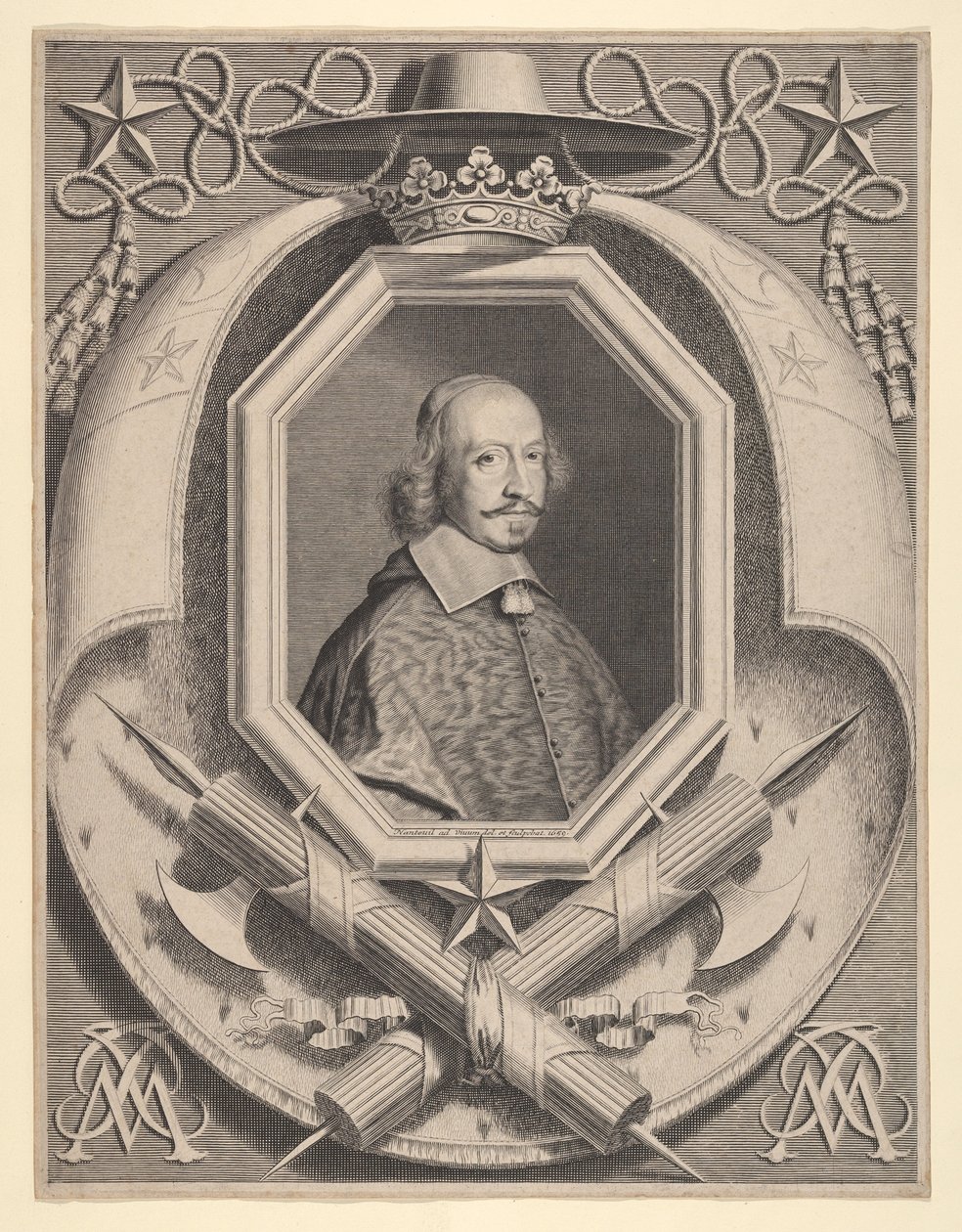 Kardinaal Jules Mazarin door Robert Nanteuil