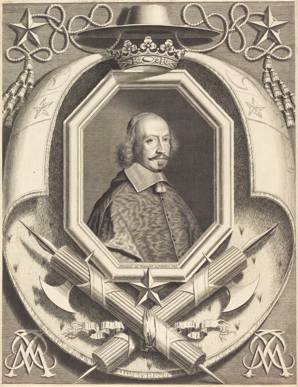 Kardinaal Jules Mazarin door Robert Nanteuil