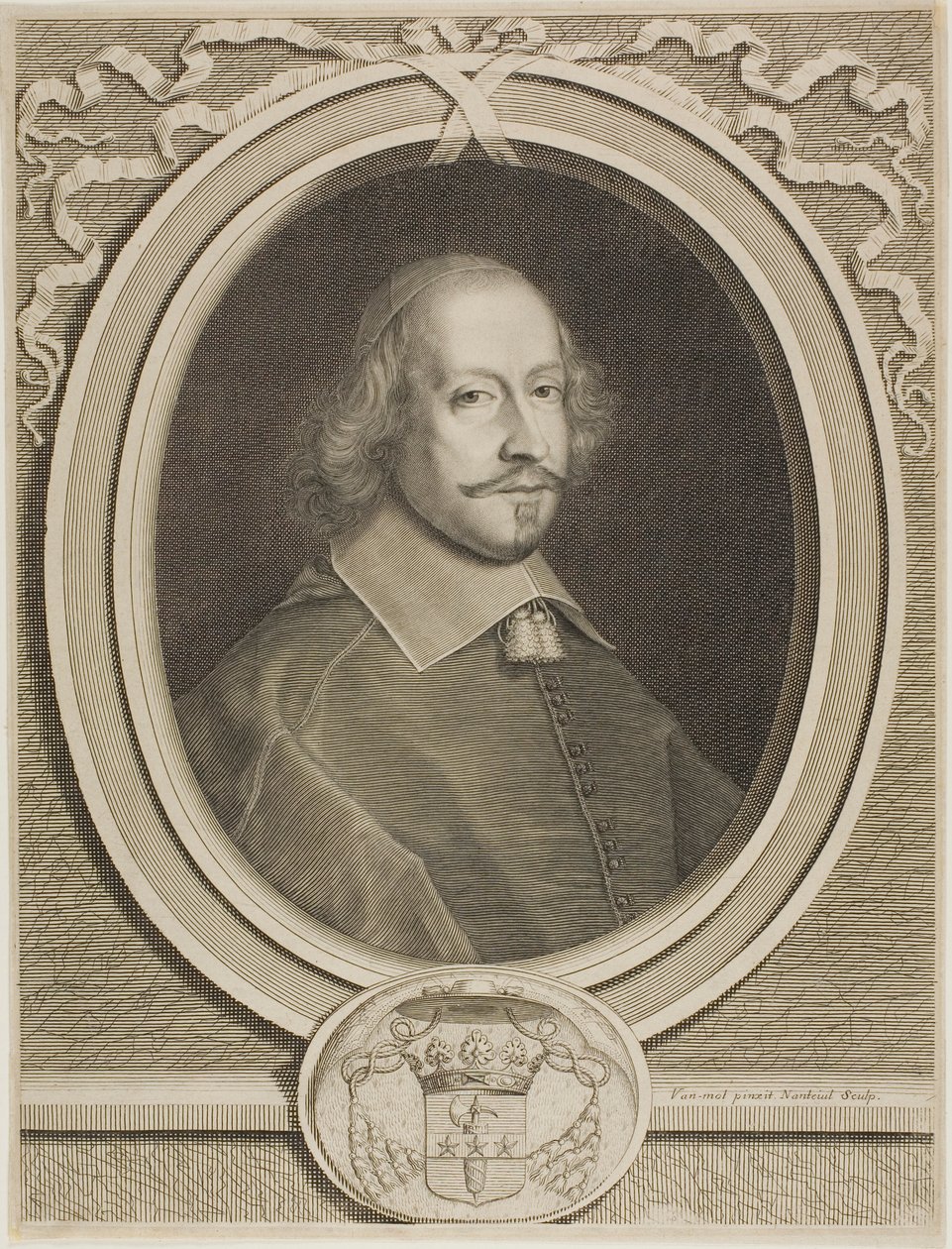 Kardinaal Mazarin door Robert Nanteuil