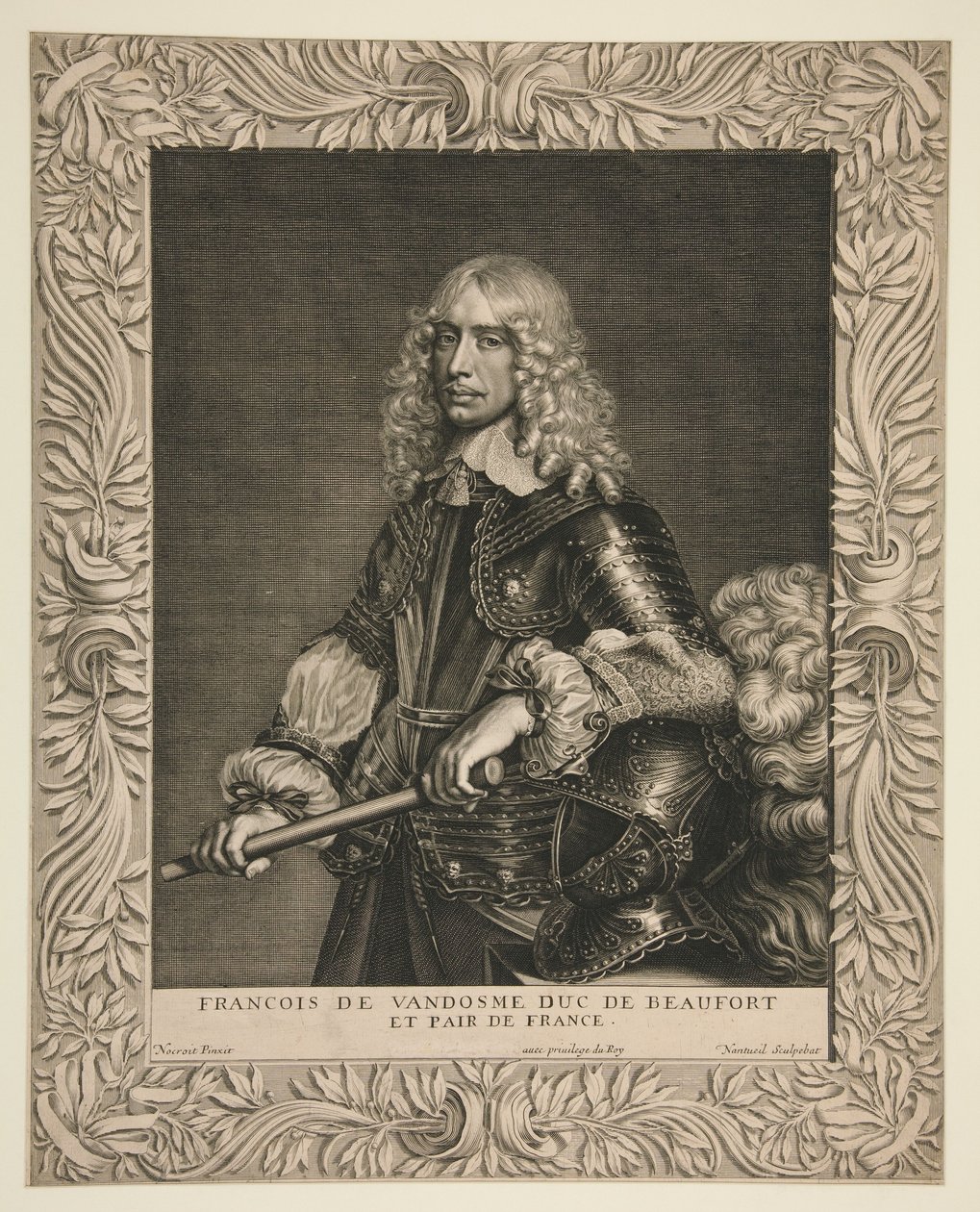 François de Vendôme, hertog van Beaufort en pair van Frankrijk (hertog van Beaufort en edelman van Frankrijk) door Robert Nanteuil