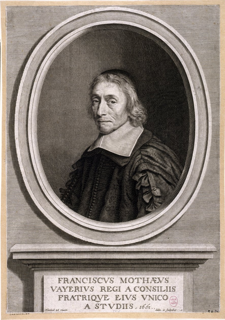 François de la Mothe-Levayer. 1661. door Robert Nanteuil