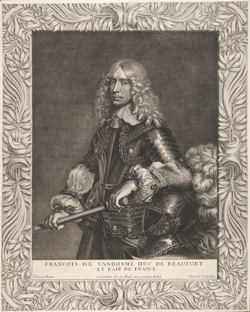 François de Vendôme, hertog van Beaufort, ca. 1649 door Robert Nanteuil