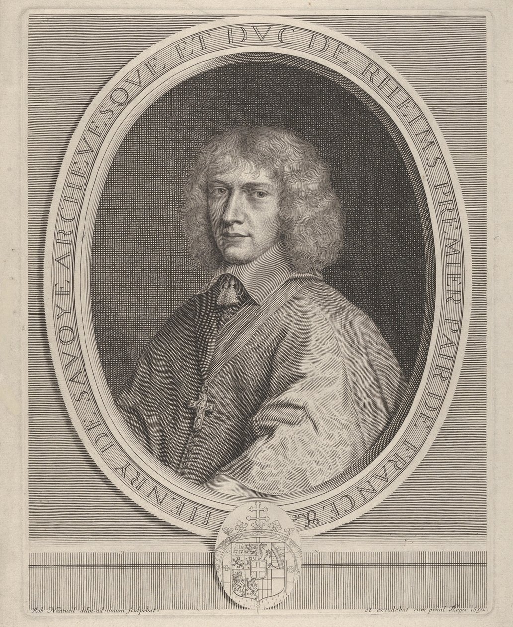 Henri II de Savoie, ca. 1651 door Robert Nanteuil