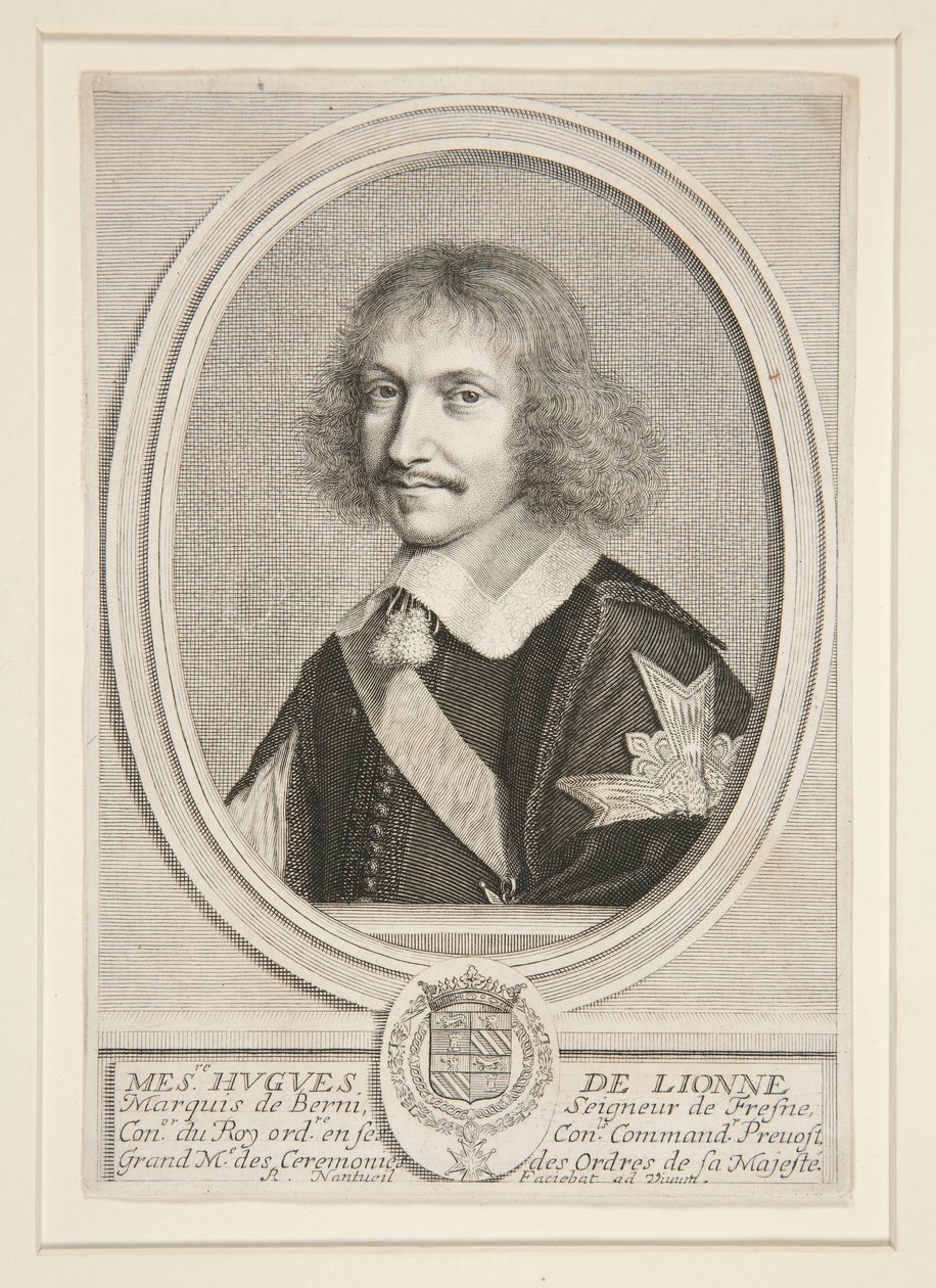 Hugues de Lionne, Markies van Berni (1611-1671) door Robert Nanteuil
