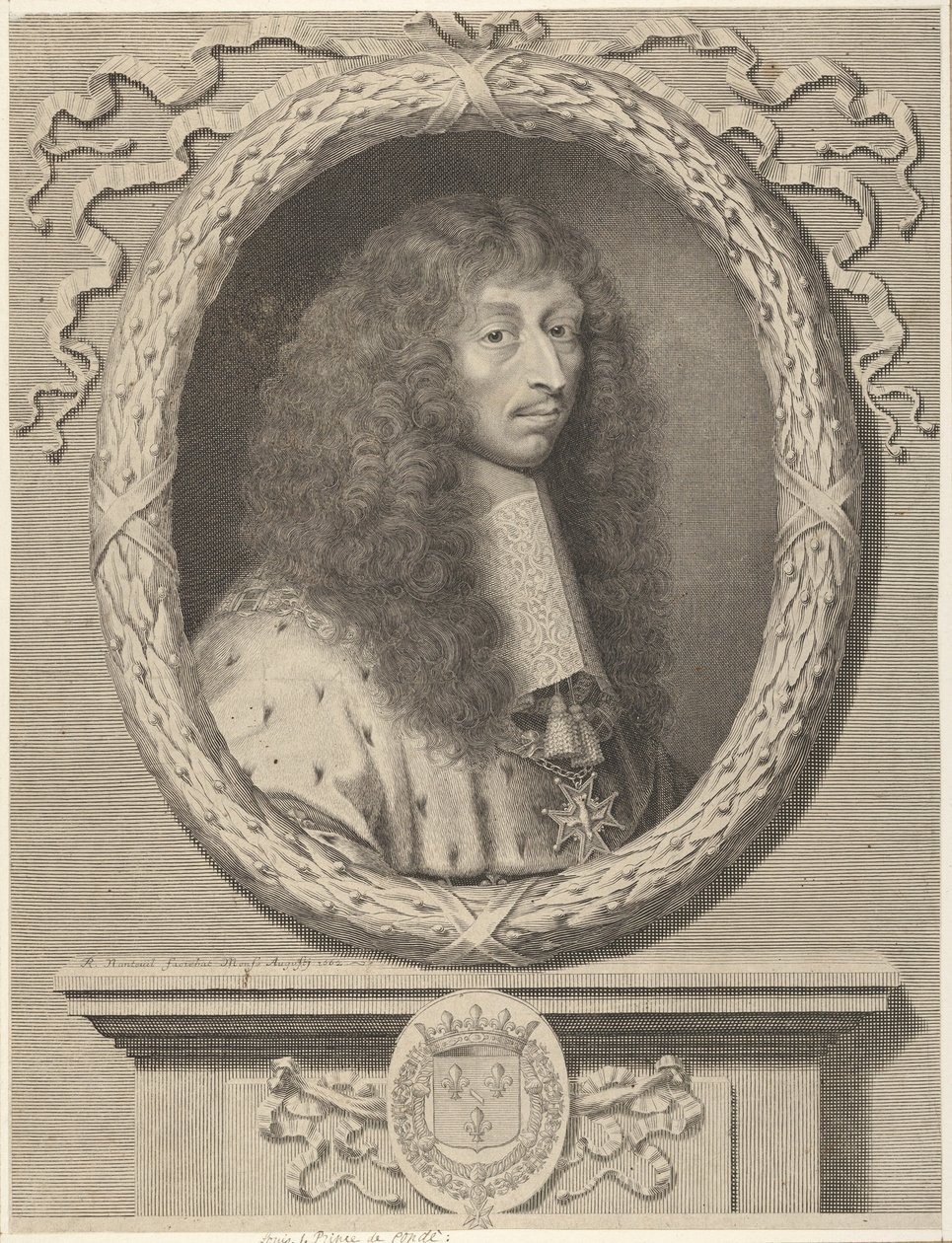 Lodewijk II de Bourbon, prins van Condé door Robert Nanteuil