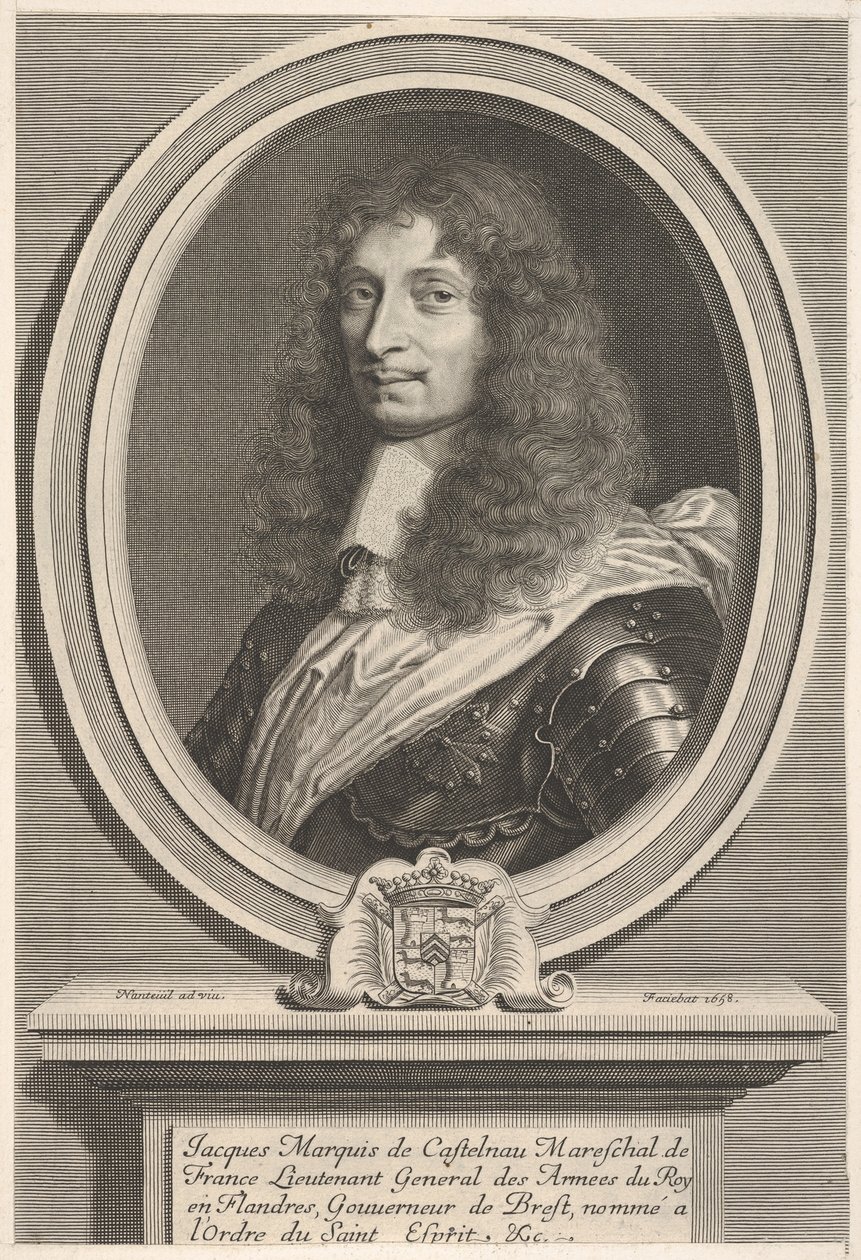 Maréchal de Castelnau, ca. 1658 door Robert Nanteuil
