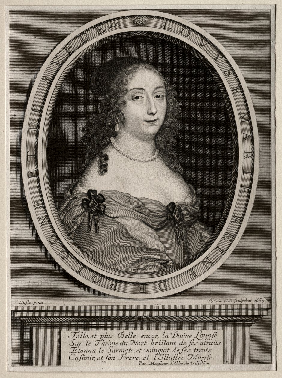 Marie Louise de Gonzague, koningin van Polen, 1653 door Robert Nanteuil