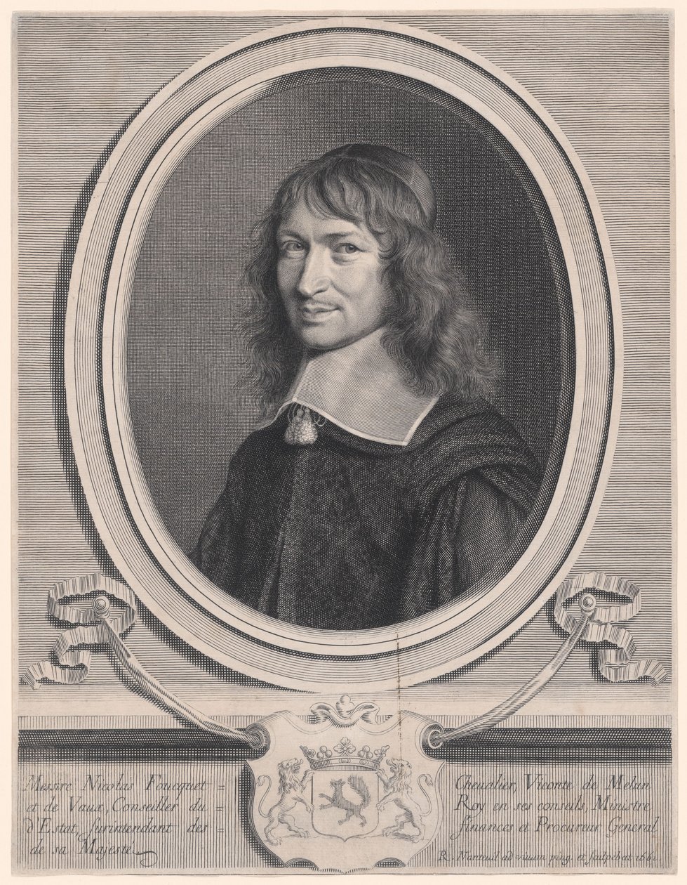 Nicholas Fouquet, hoofd van de Financiën (1615-1680) door Robert Nanteuil