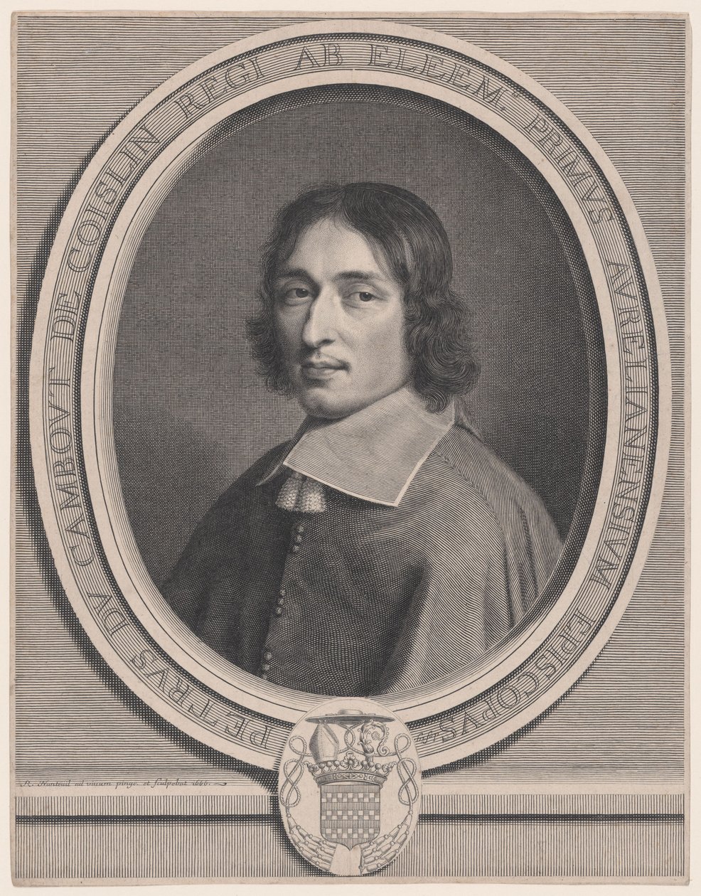 Pierre-Arnoud du Cambout, kardinaal de Coislin (kardinaal van Coislin) door Robert Nanteuil