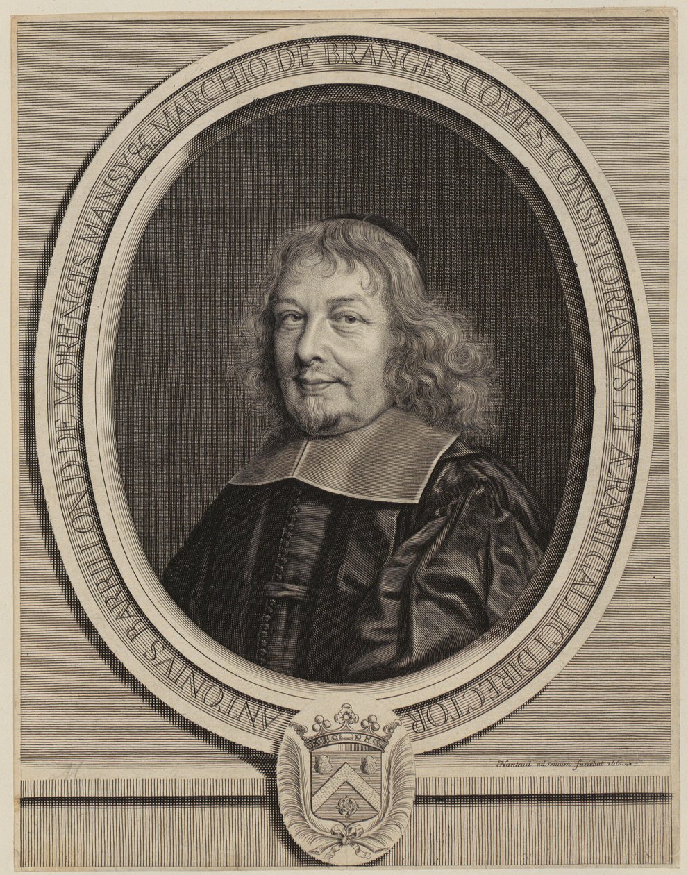 Portret van Antoine Barillon [Barrillon] door Robert Nanteuil