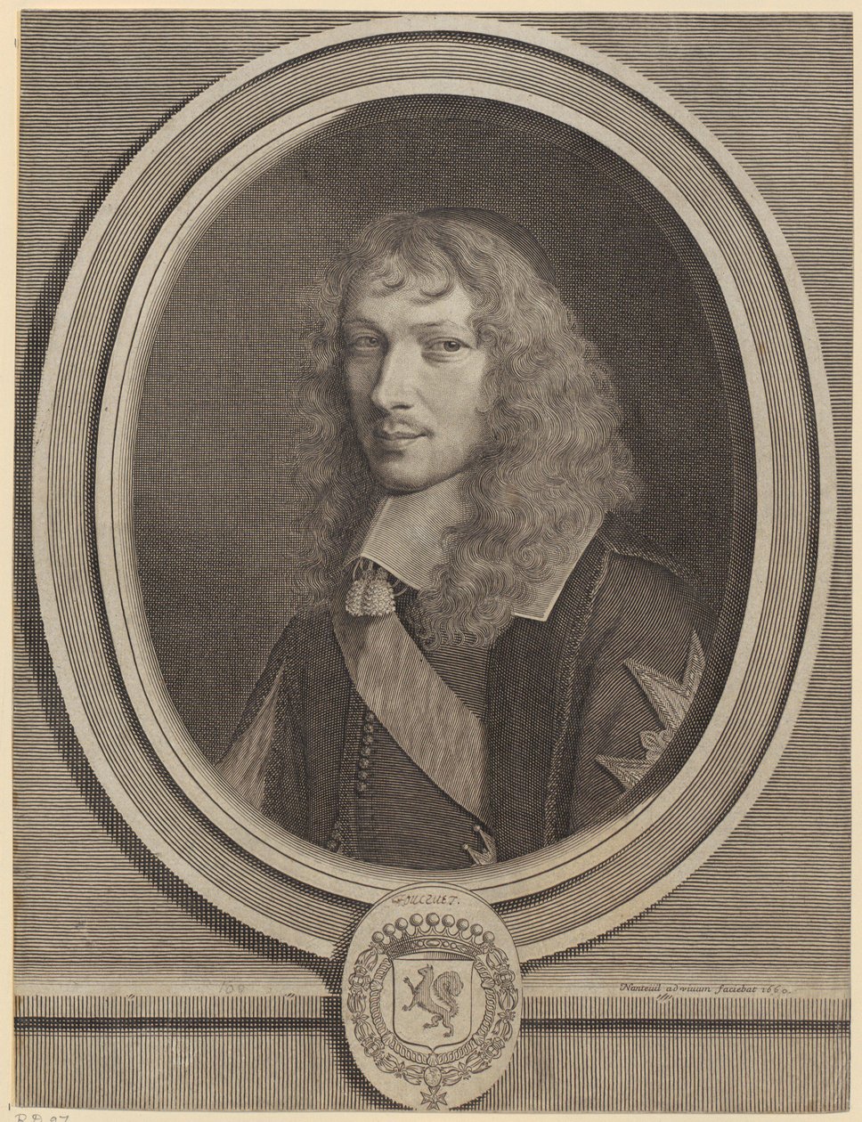 Portret van Basile Fouquet door Robert Nanteuil
