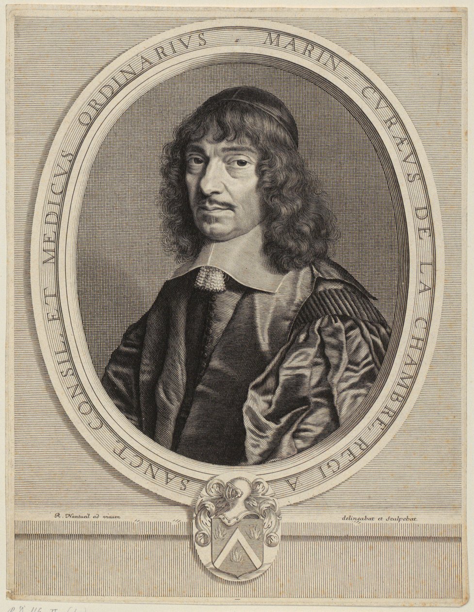 Portret van Marin Cureau de La Chambre door Robert Nanteuil