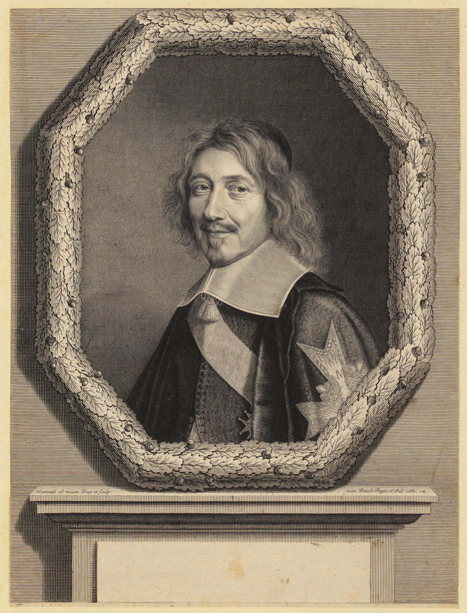 Portret van Michel IV Le Tellier, Frans minister door Robert Nanteuil