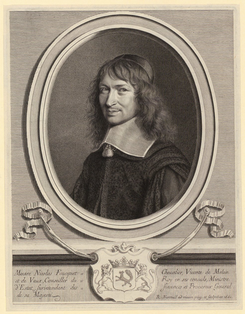 Portret van Nicolas Fouquet door Robert Nanteuil