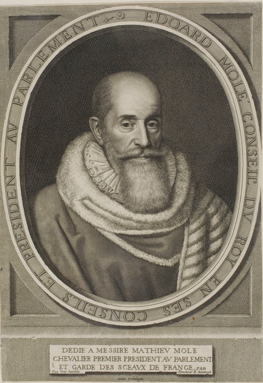 Portret van Edouard Molé door Robert Nanteuil