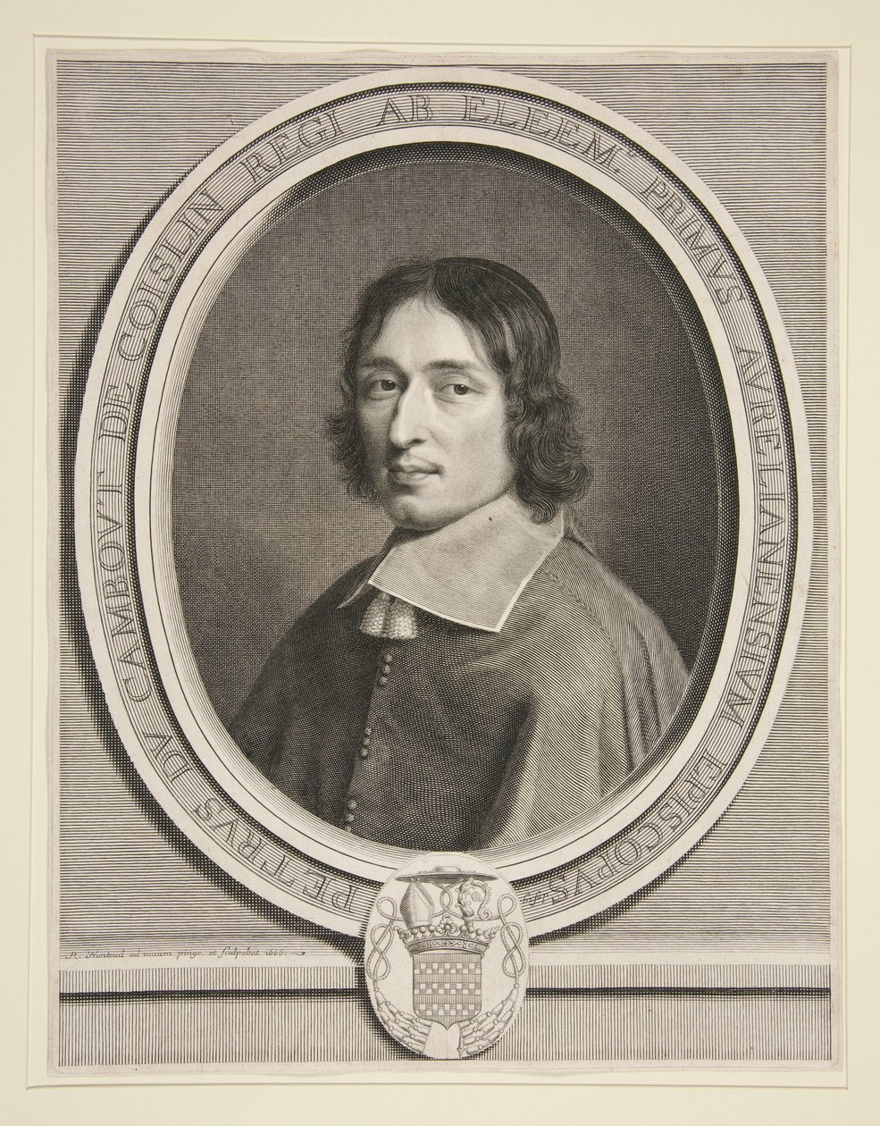Portret van kardinaal de Coislin door Robert Nanteuil