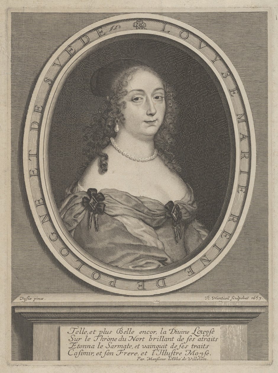Portret van Louise Marie, koningin van Polen en Zweden door Robert Nanteuil