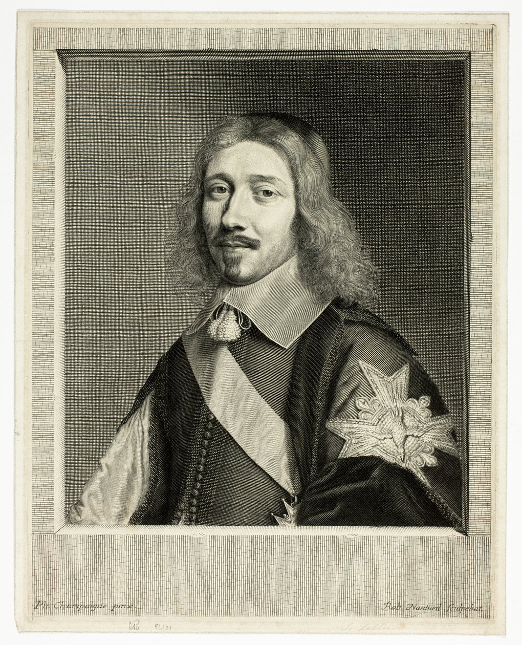 Portret van Michel Le Tellier, Minister van Staat door Robert Nanteuil
