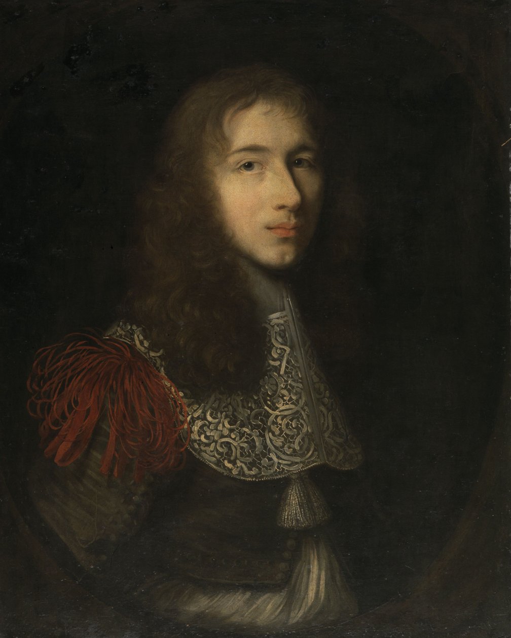 Portret van een jonge man, vermoedelijk portret van Lodewijk II van Bourbon-Condé, genaamd le Grand Condé door Robert Nanteuil