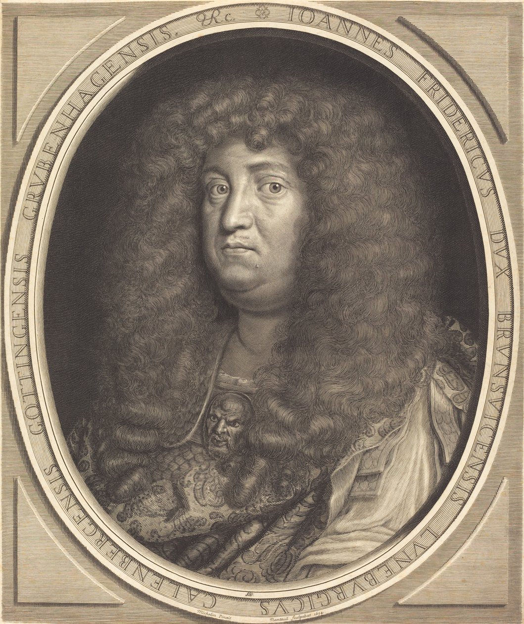 Jean-Frederic, Hertog van Brunswijk-Lüneburg (Hannover) door Robert Nanteuil after Jean Michelin