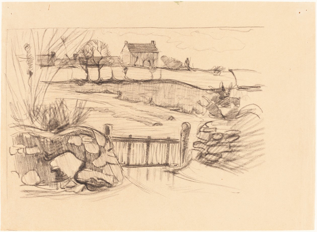 Poort naar de Boerderij, Pont-Aven door Robert Polhill Bevan