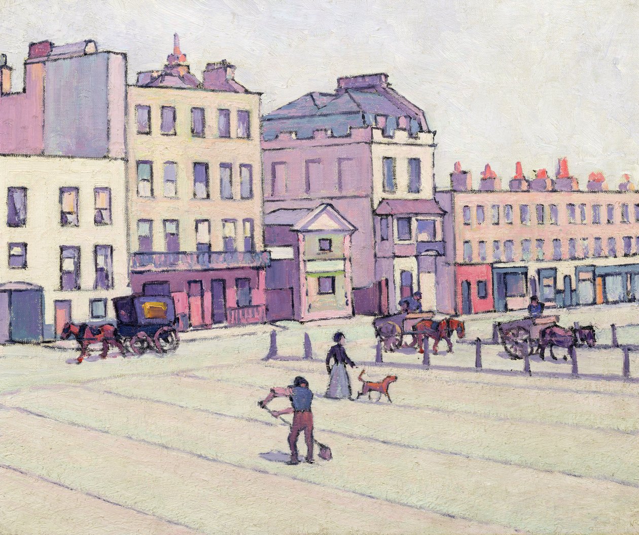 Het weegstation, Cumberland Market, c.1914 door Robert Polhill Bevan