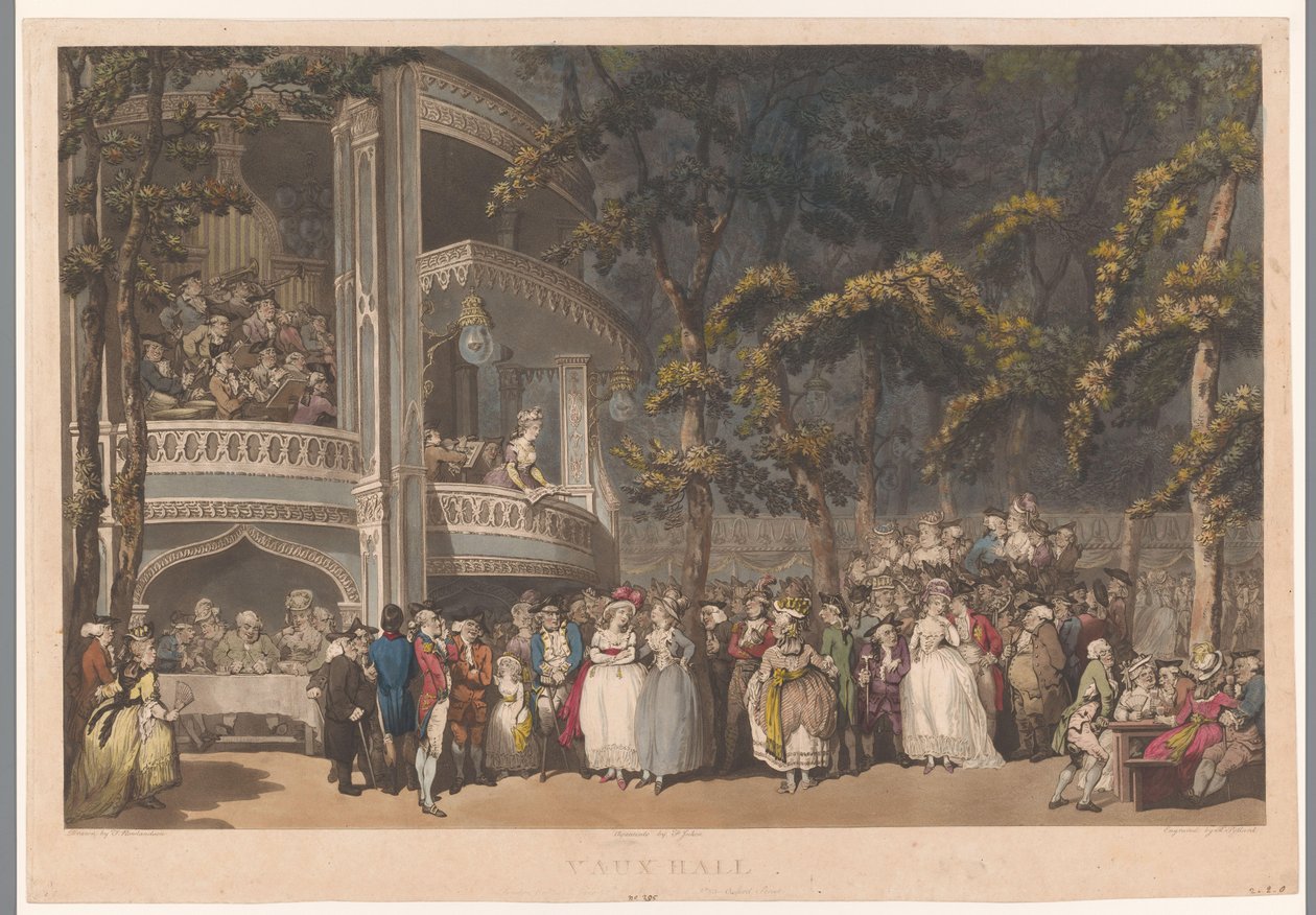 Vauxhall Gardens in Londen door Robert Pollard (I)