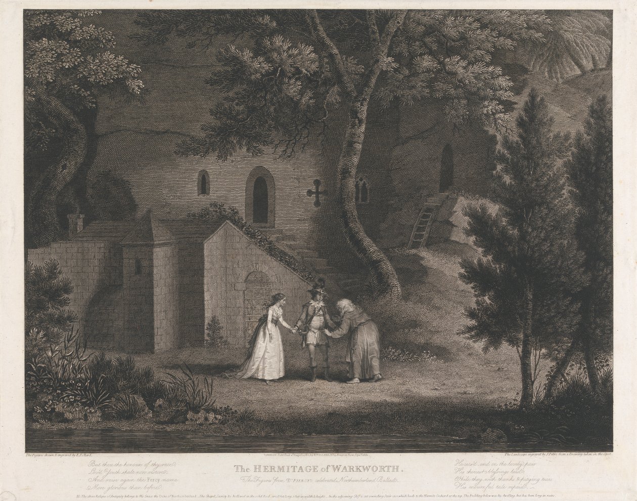 De hermitage van Warkworth door Robert Pollard