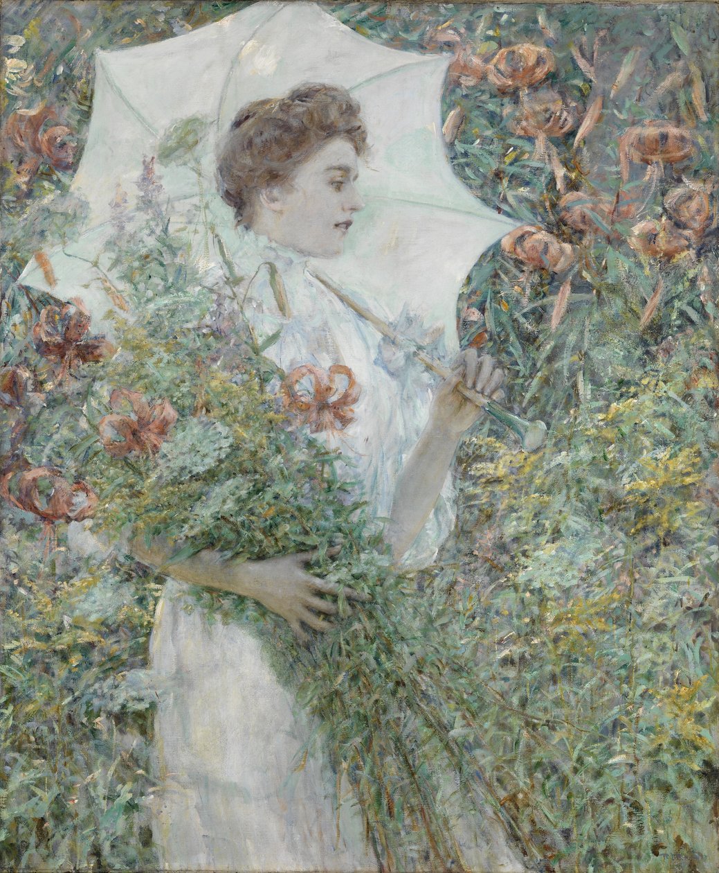 De witte parasol door Robert Reid