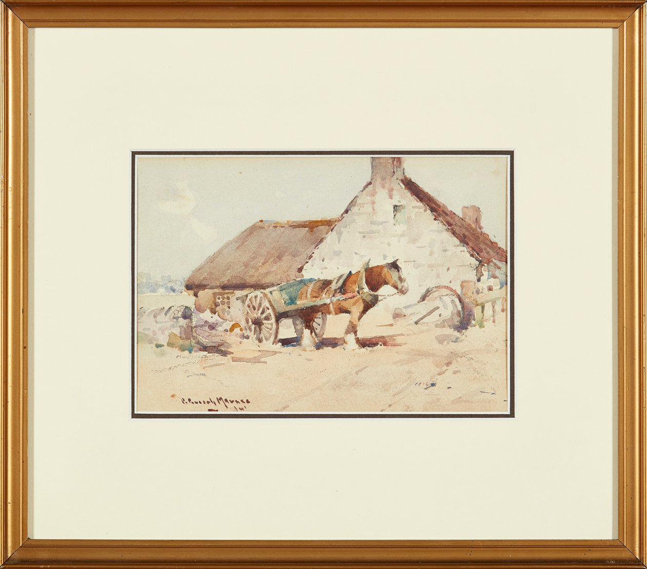 Paard en wagen door Robert Russell MacNee