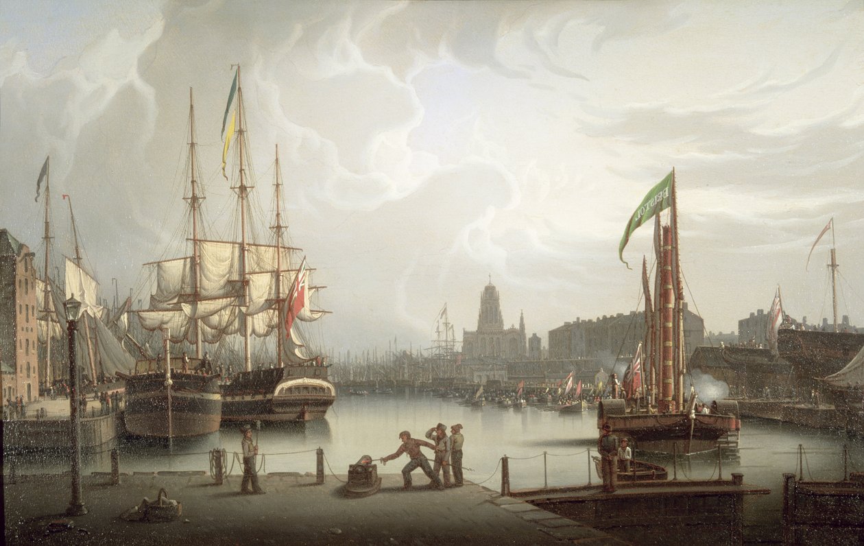 Dock Openingsceremonie, Bristol door Robert Salmon