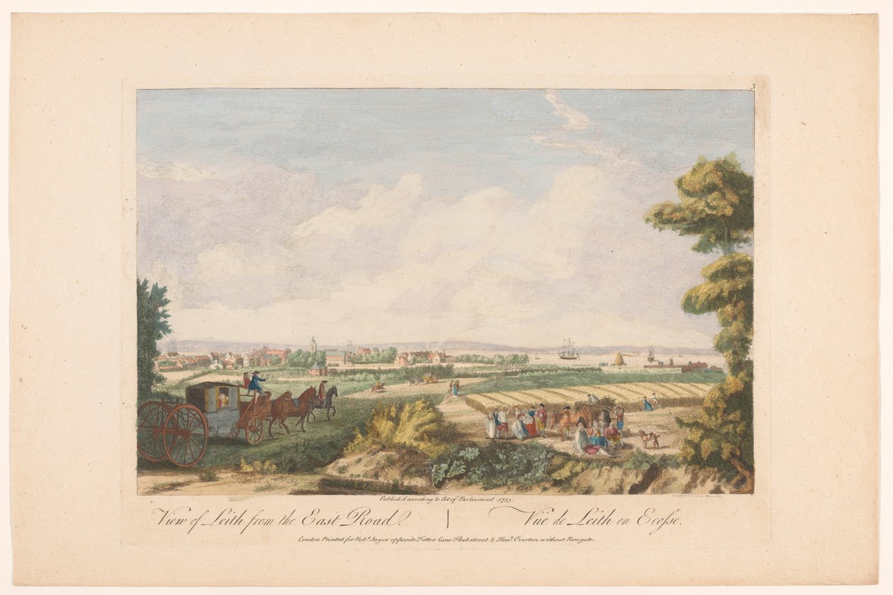 Gezicht op de stad Leith door Robert Sayer