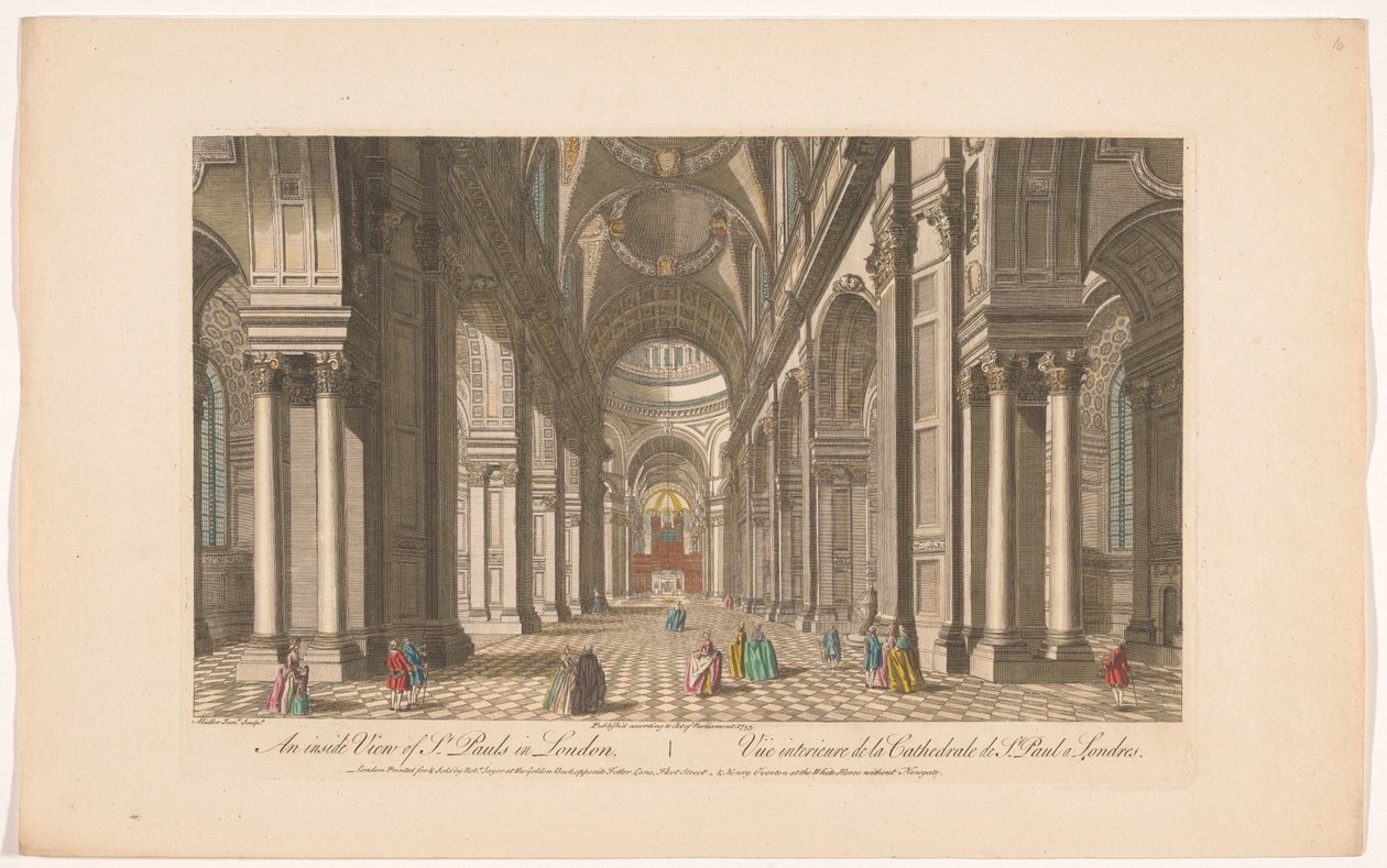 Gezicht op het interieur van Saint Paul