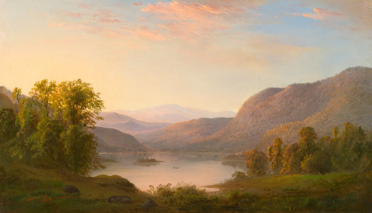 Een Uitzicht in de Laurentian Mountains, nabij Québec door Robert Scott Duncanson