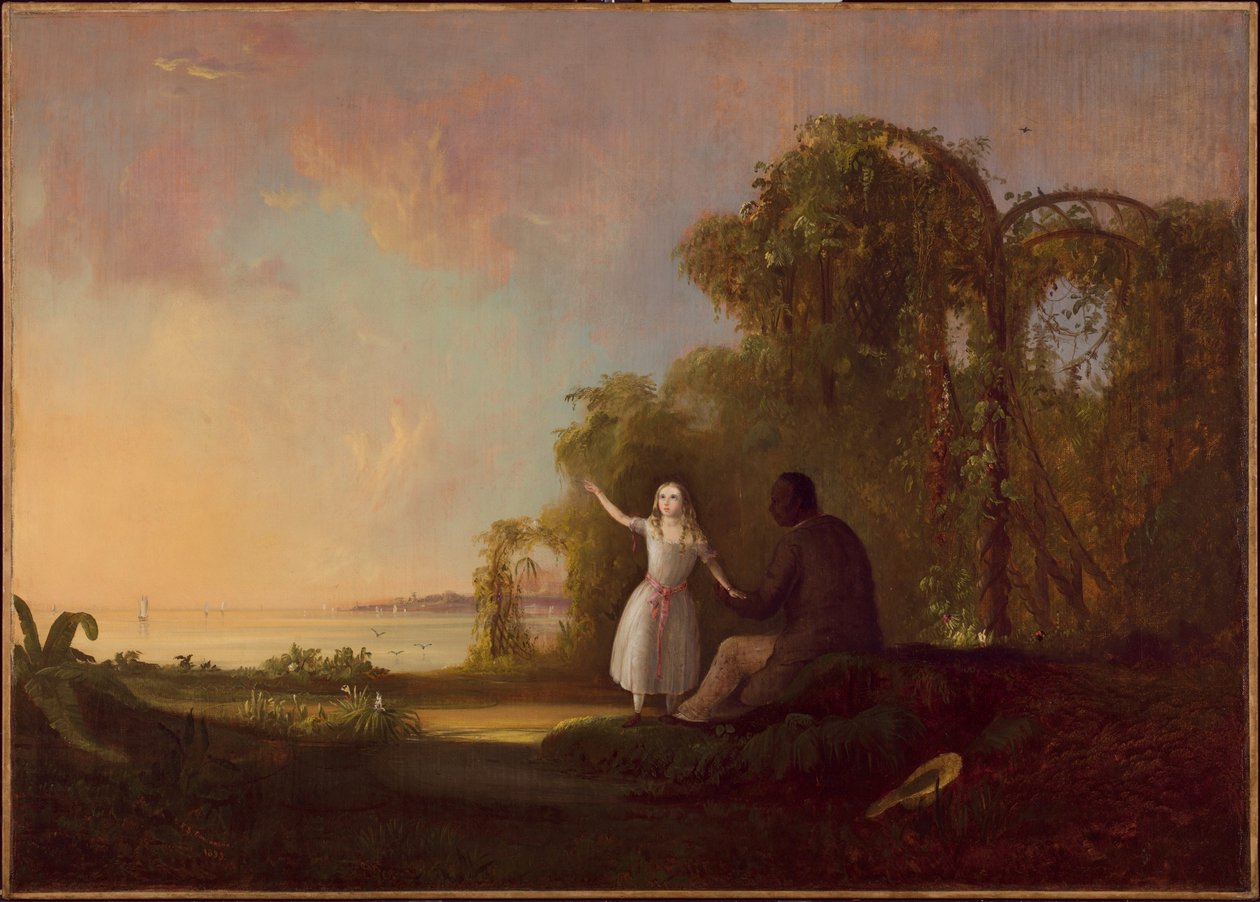 Oom Tom en kleine Eva door Robert Seldon Duncanson