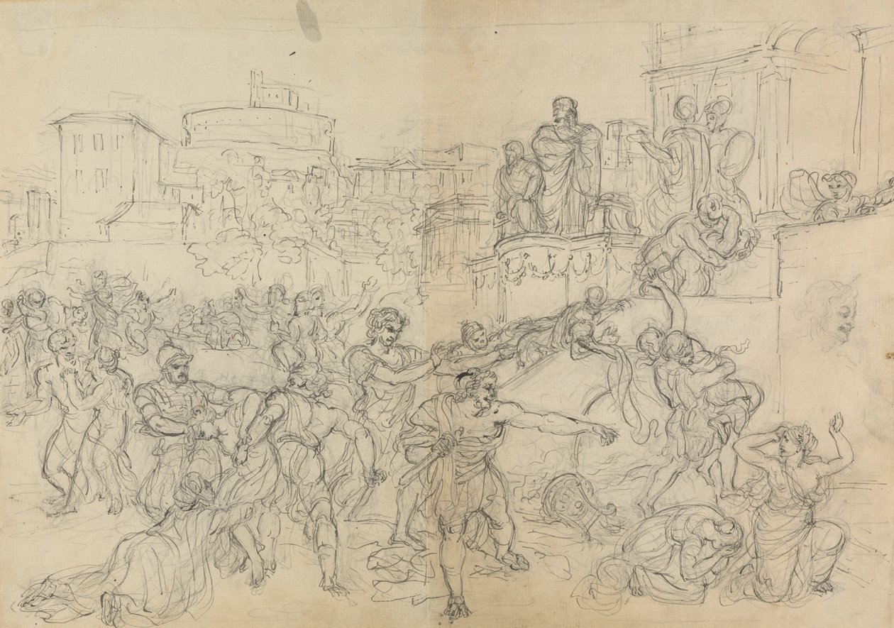 Schets van Goten die Rome binnenkomen, uit Shakespeare