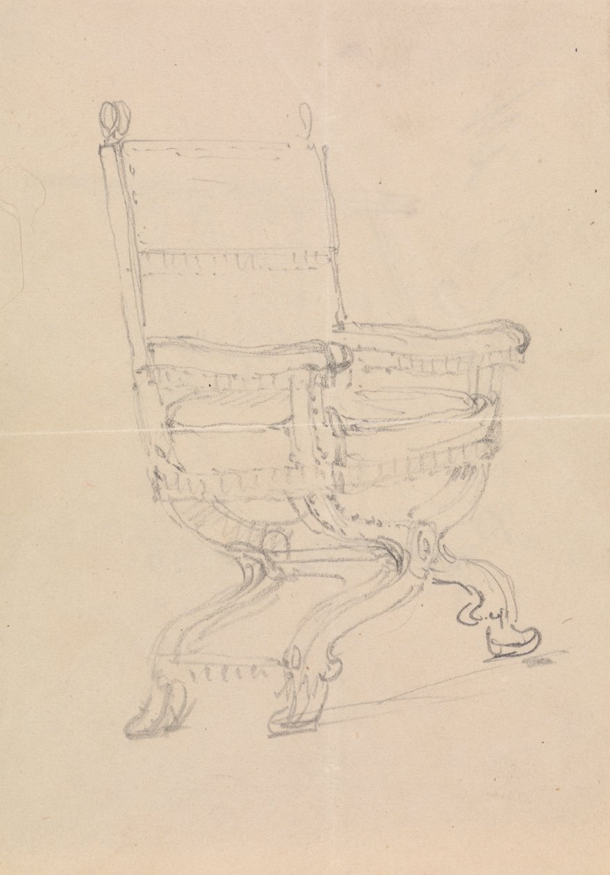 Studie van een stoel door Robert Smirke