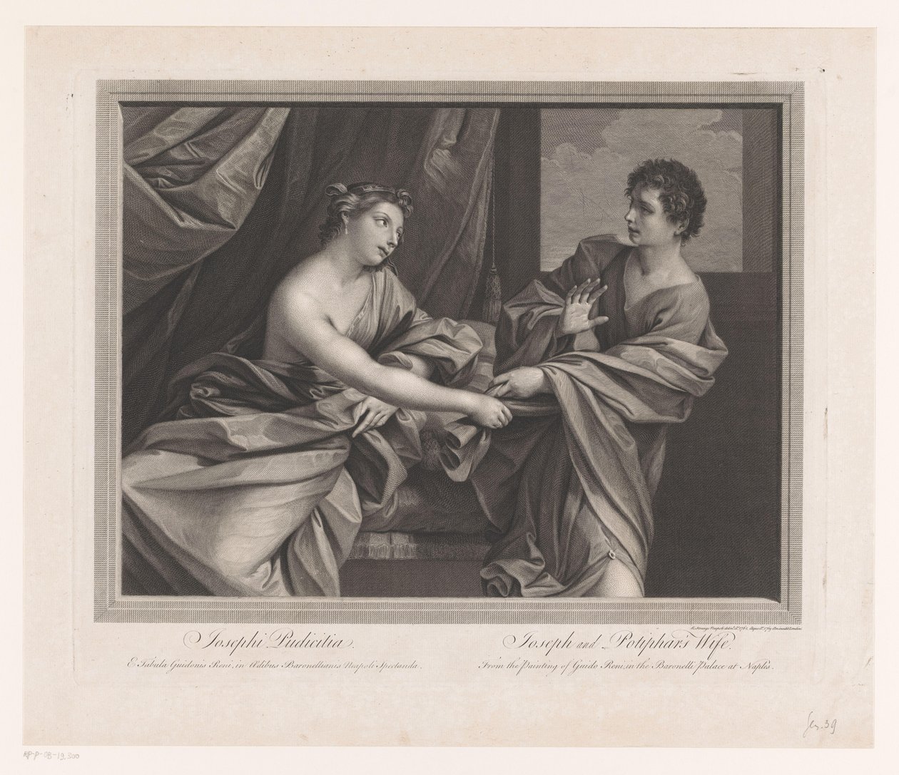 Jozef en de vrouw van Potifar door Robert Strange